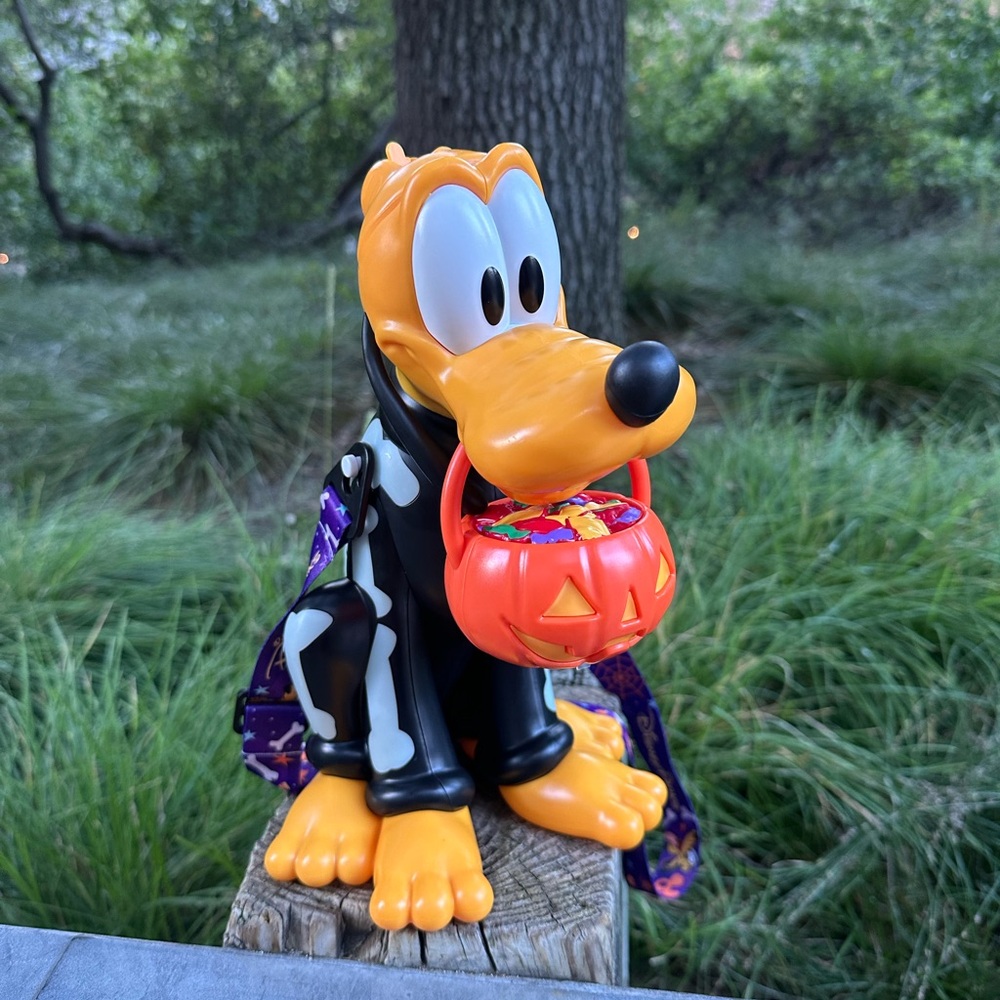 New Pluto Skeleton Halloween Sipper Cup Disney World Disneyland Tumbler Mickey